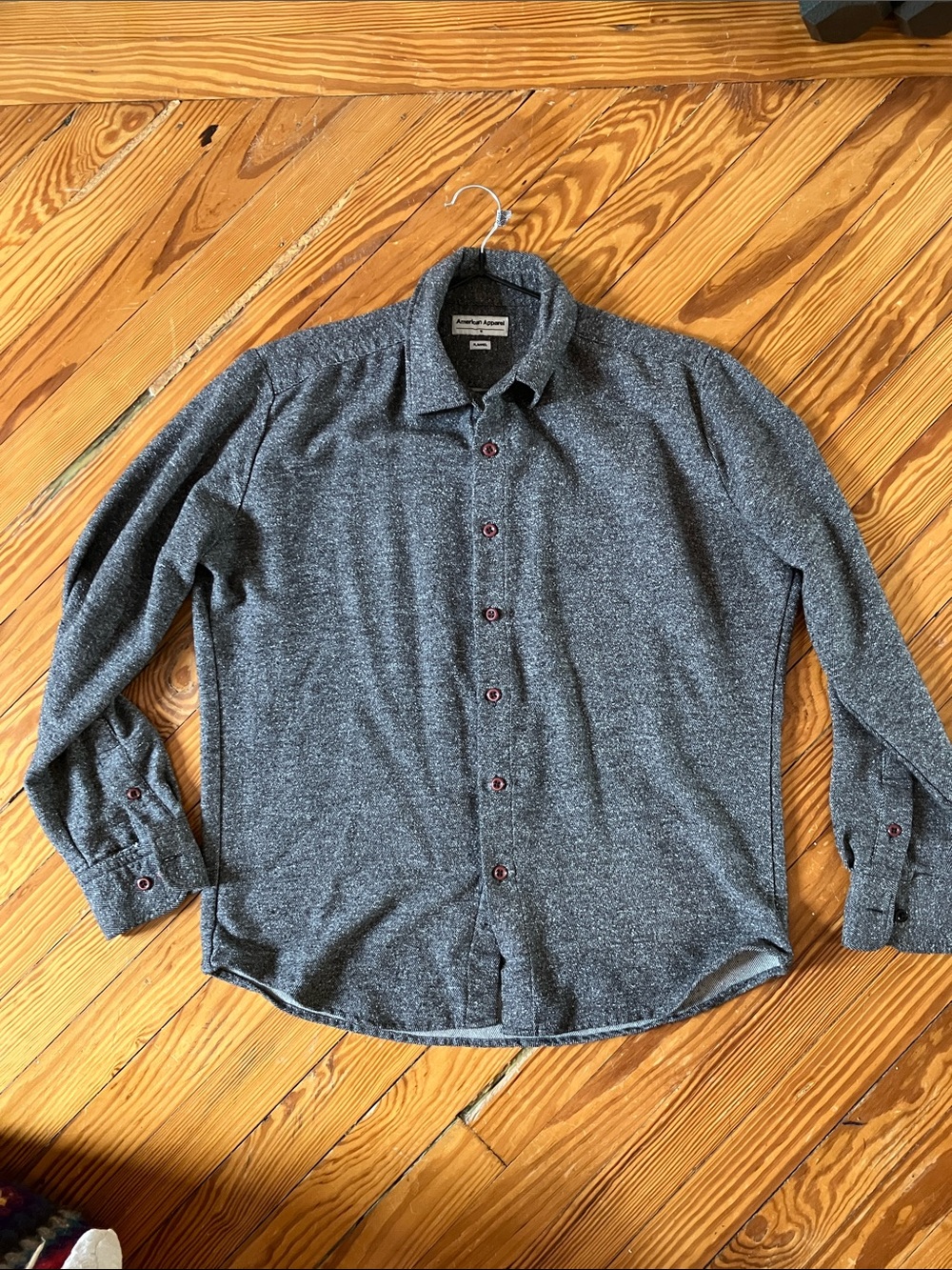 American Apparel Charcoal Heather Button-Down Shirt